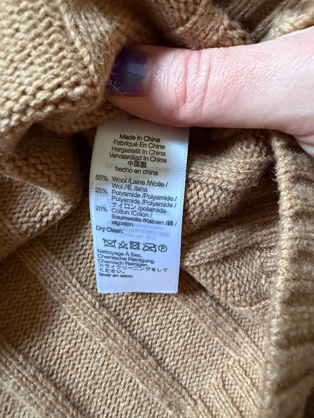Madewell Blue and Camel Knit Sweater - Picture 4 of 6